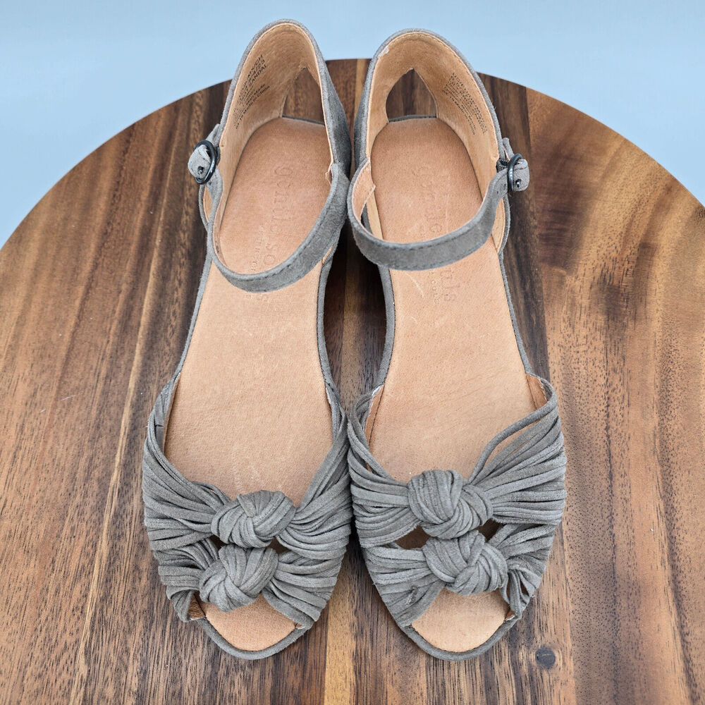 Gentle Souls Gray Suede Sandals - Picture 6 of 9